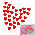 Flame Retardant Red Heart Shaped Paper Confetti
